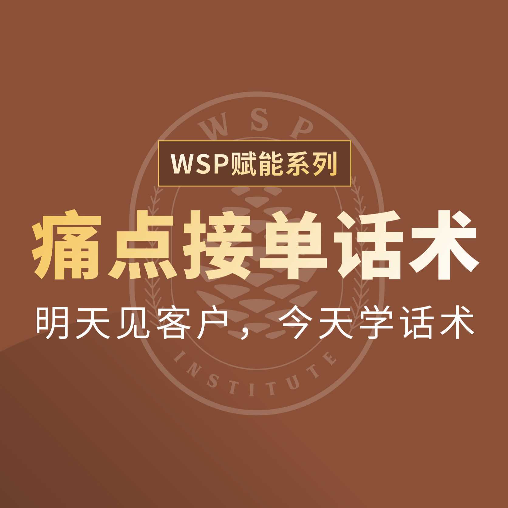 痛点接单话术
