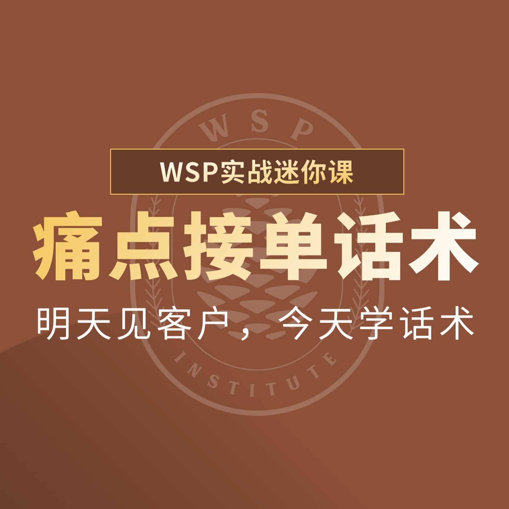 痛点接单话术